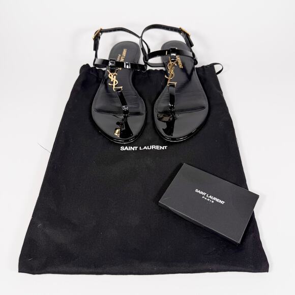 Saint Laurent Cassandra Logo Slingback Sandal - Women’s 5 - Picture 2 of 8